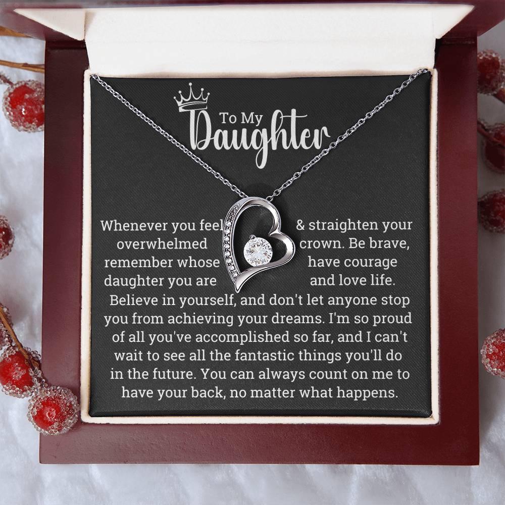 To My Daughter - Believe In Yourself - Forever Love Necklace