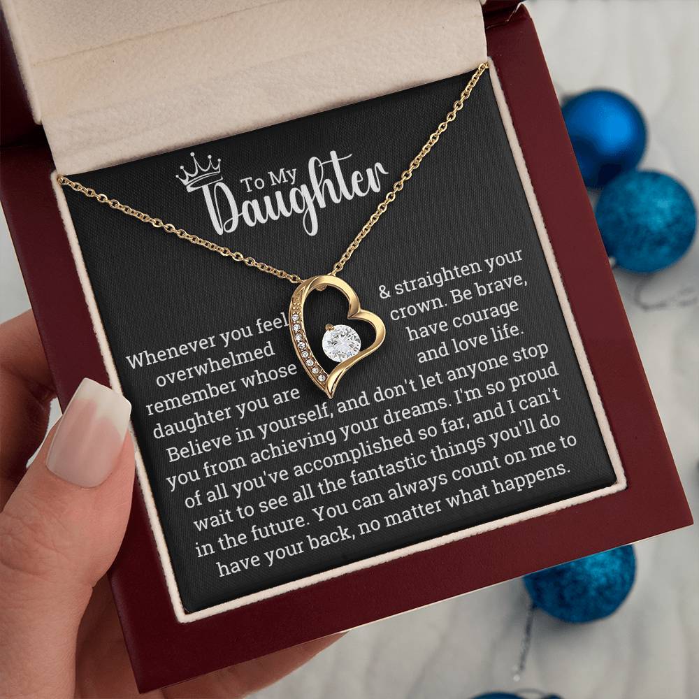 To My Daughter - Believe In Yourself - Forever Love Necklace