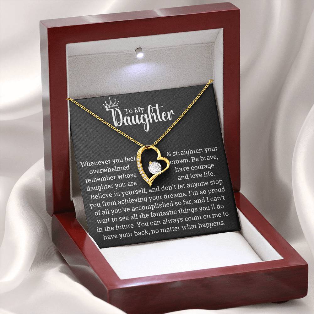 To My Daughter - Believe In Yourself - Forever Love Necklace