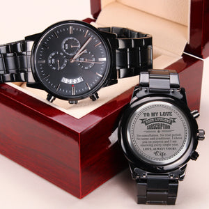 To My Love Watch Gift, Romantic Subscription Message Keepsake Watch for Partner