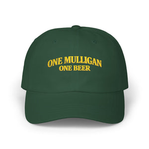 Golf Dad Hat | "One Mulligan One Beer" | Gold Embroidery | Father's Day Gift