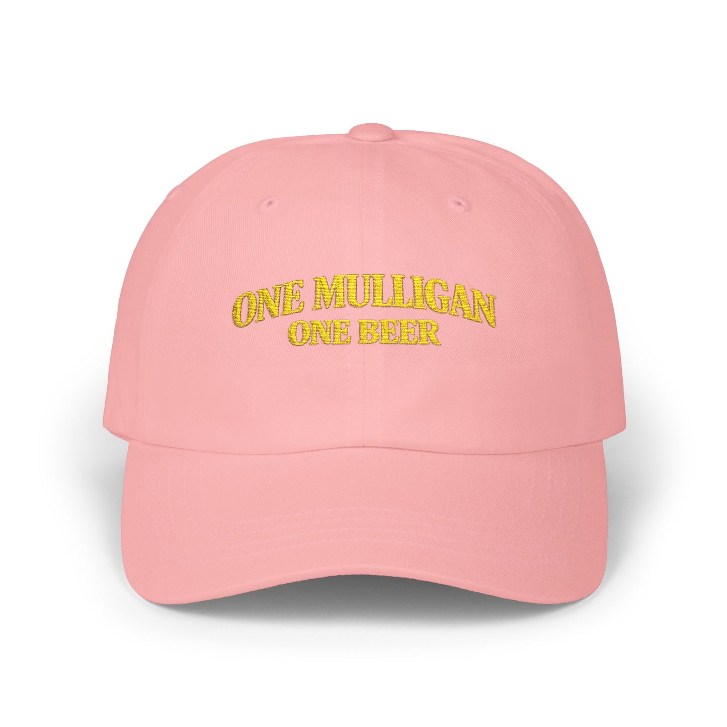 Golf Dad Hat | "One Mulligan One Beer" | Gold Embroidery | Father's Day Gift