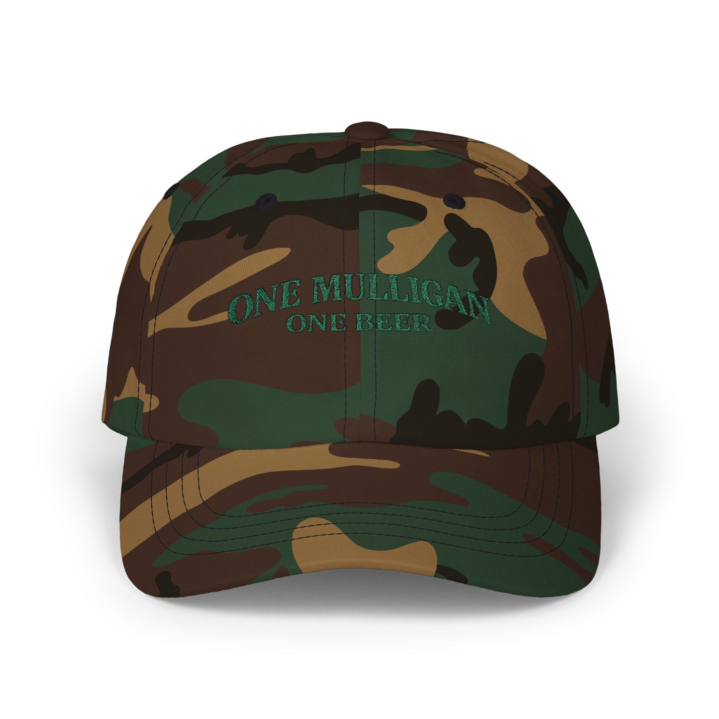 Golf Dad Hat | "One Mulligan One Beer" | Green Embroidery | Father's Day Gift