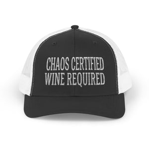 Chaos Certified Wine Required — Nurse Trucker Hat