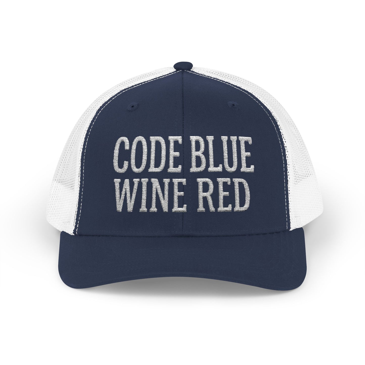 Code Blue Wine Red — Nurse Trucker Hat