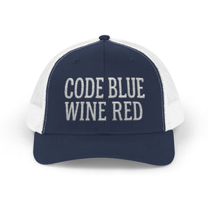 Code Blue Wine Red — Nurse Trucker Hat