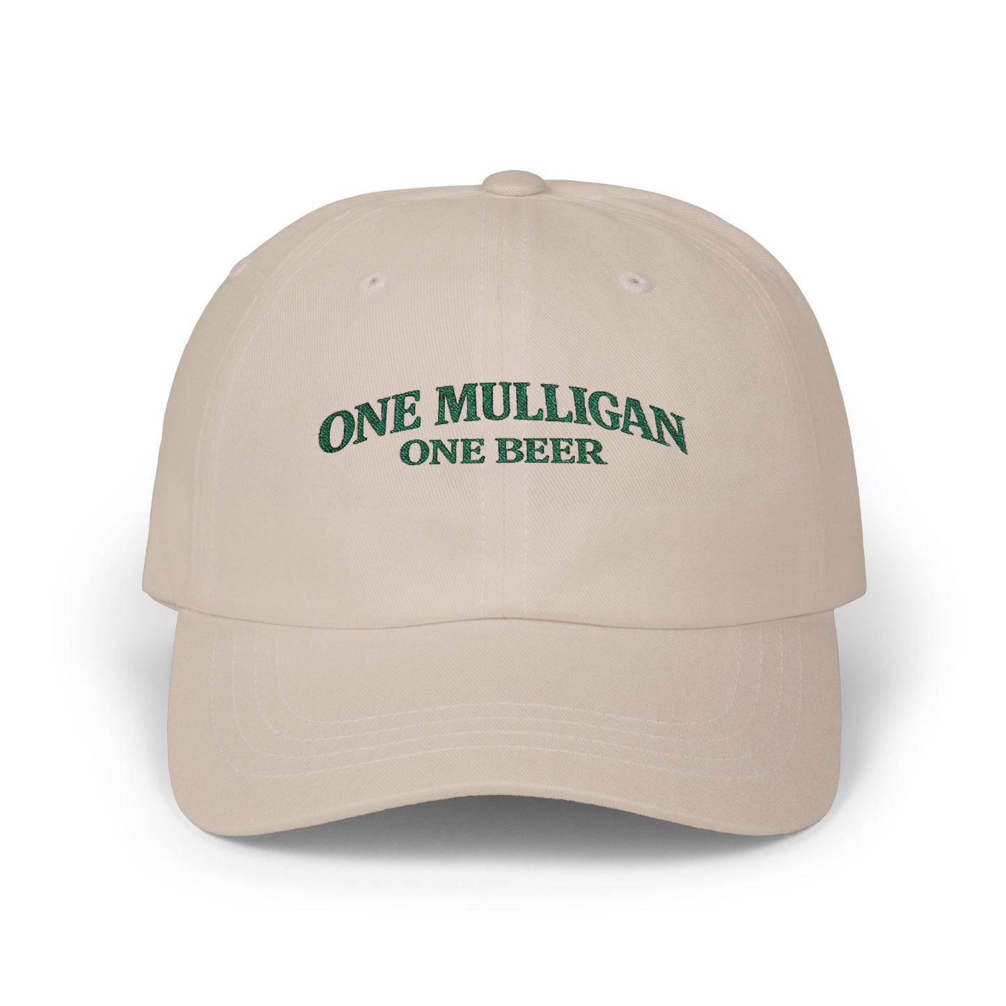 Golf Dad Hat | "One Mulligan One Beer" | Green Embroidery | Father's Day Gift