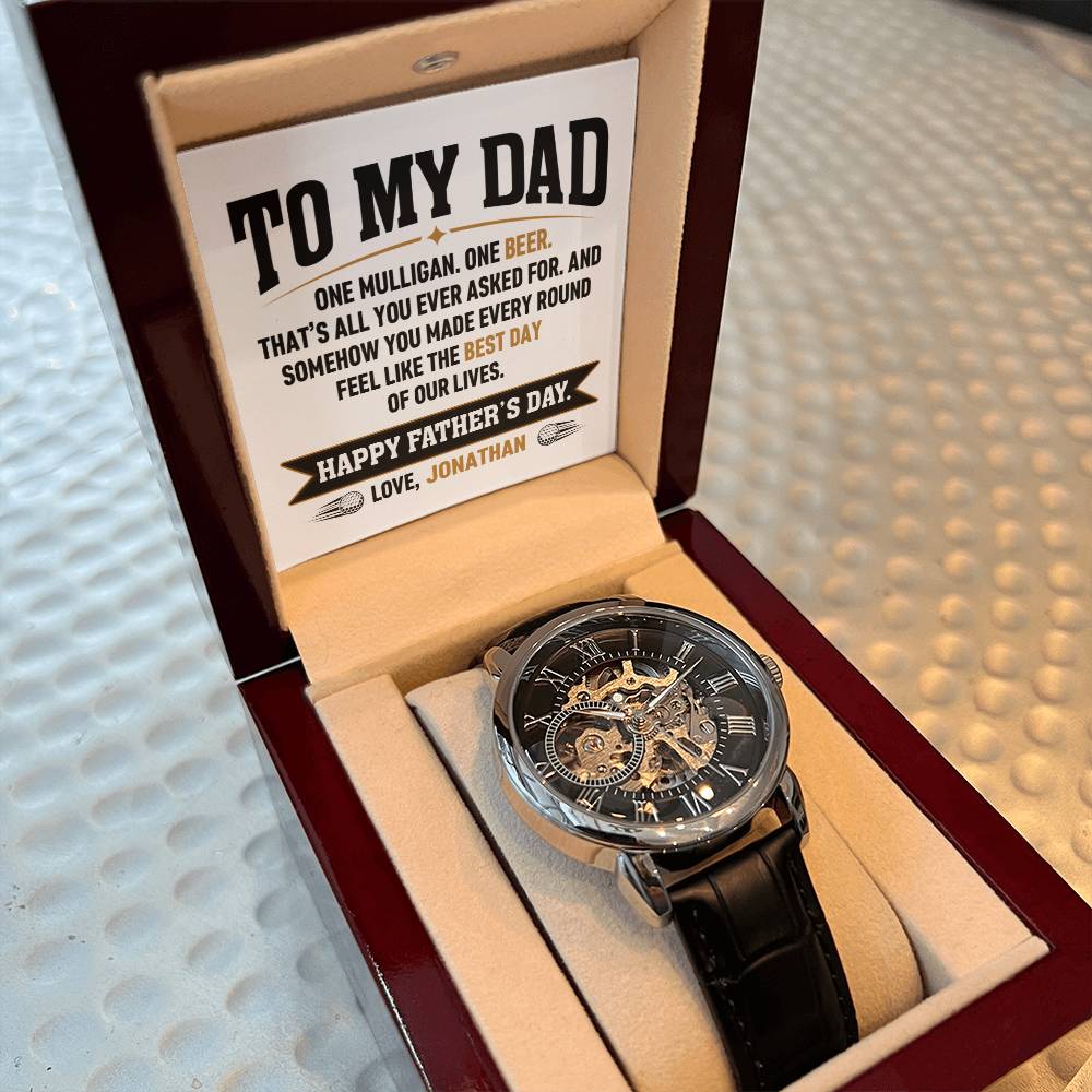 funny fathers day golf watch one mulligan one beer