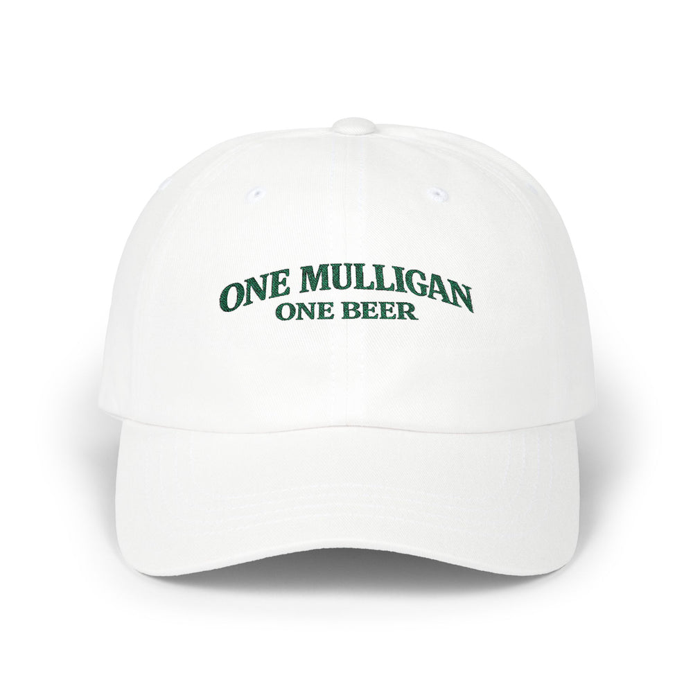 Golf Dad Hat | "One Mulligan One Beer" | Green Embroidery | Father's Day Gift