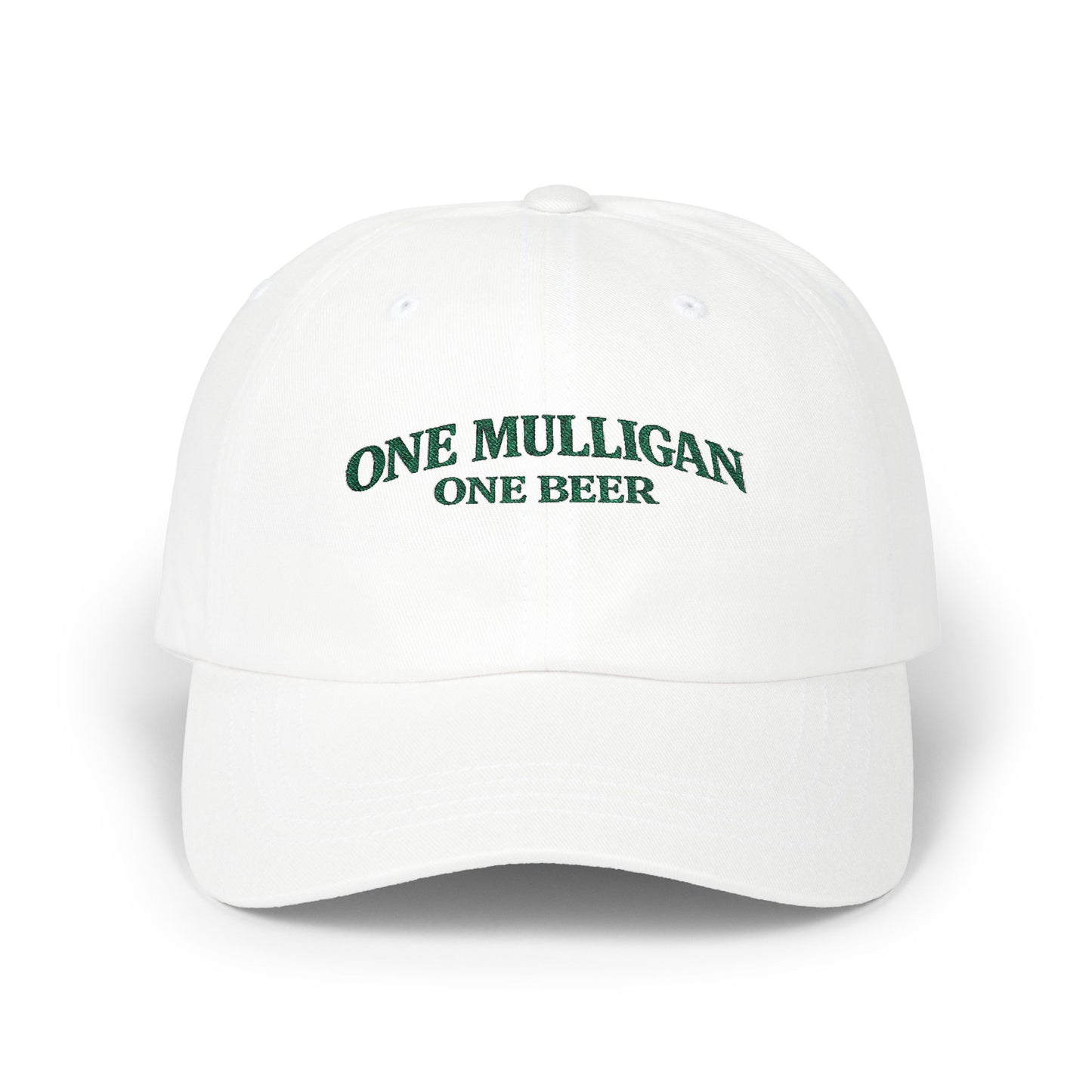 Golf Dad Hat | "One Mulligan One Beer" | Green Embroidery | Father's Day Gift