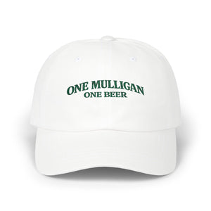Golf Dad Hat | "One Mulligan One Beer" | Green Embroidery | Father's Day Gift