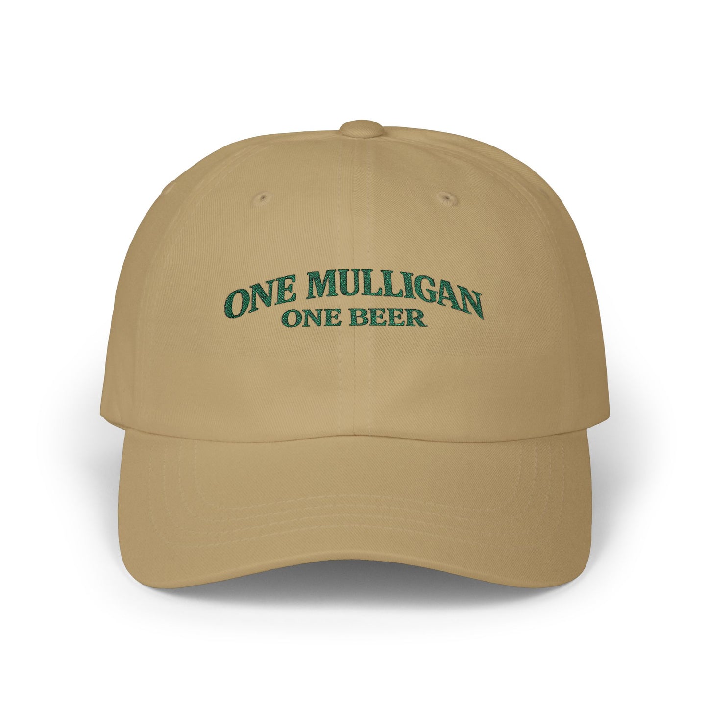 Golf Dad Hat | "One Mulligan One Beer" | Green Embroidery | Father's Day Gift