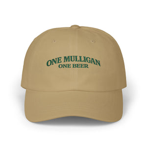 Golf Dad Hat | "One Mulligan One Beer" | Green Embroidery | Father's Day Gift