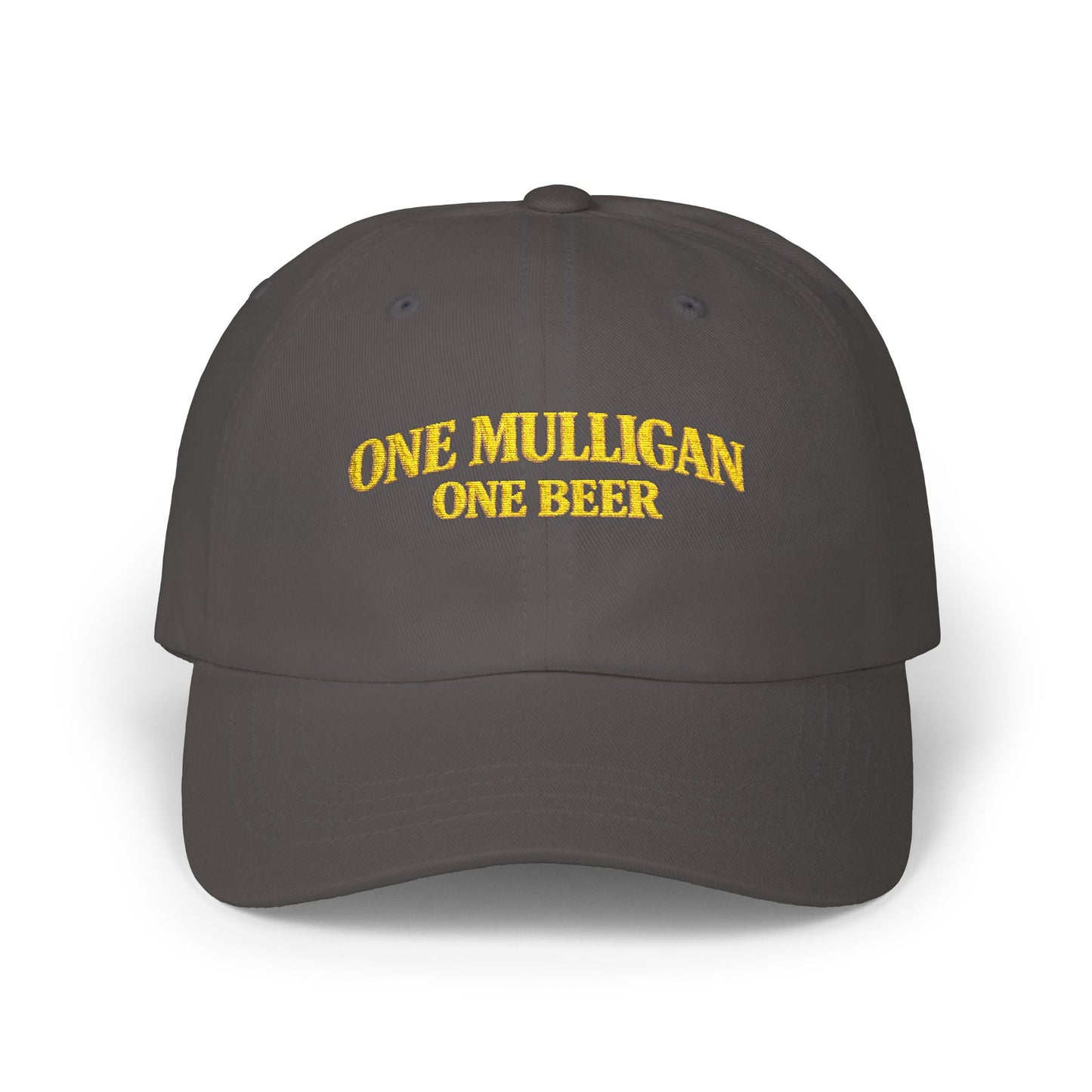 Golf Dad Hat | "One Mulligan One Beer" | Gold Embroidery | Father's Day Gift