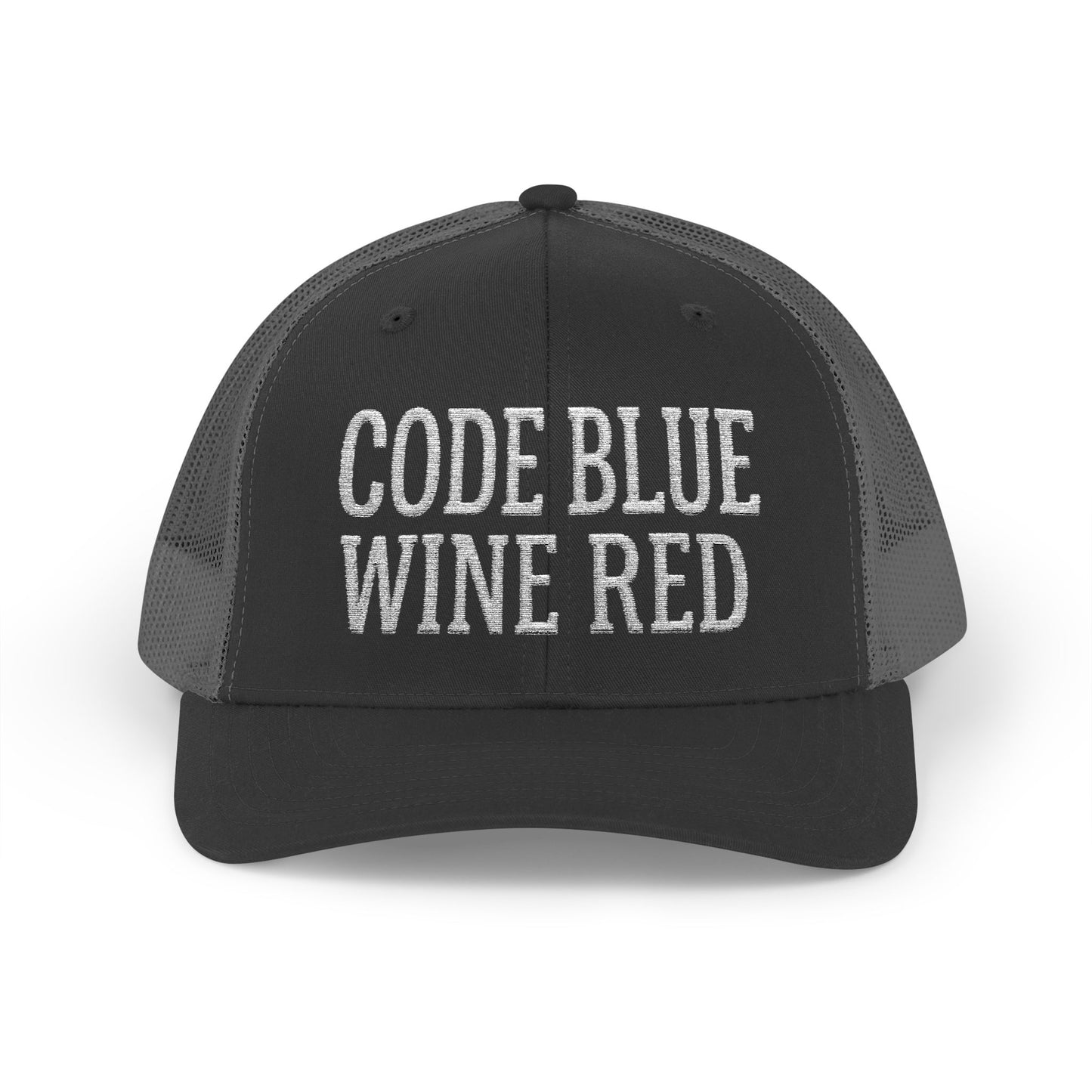 Code Blue Wine Red — Nurse Trucker Hat