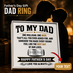 Personalize Ring For Dad With Message card