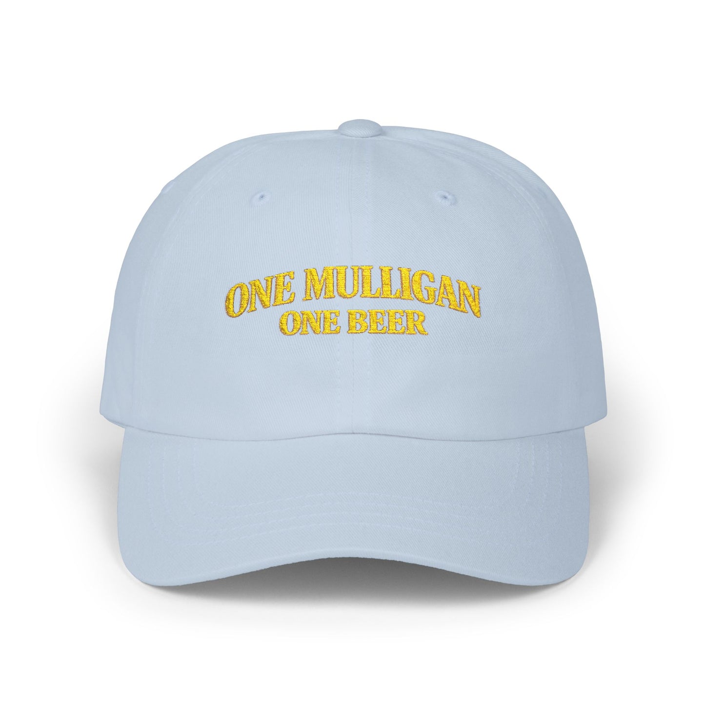 Golf Dad Hat | "One Mulligan One Beer" | Gold Embroidery | Father's Day Gift
