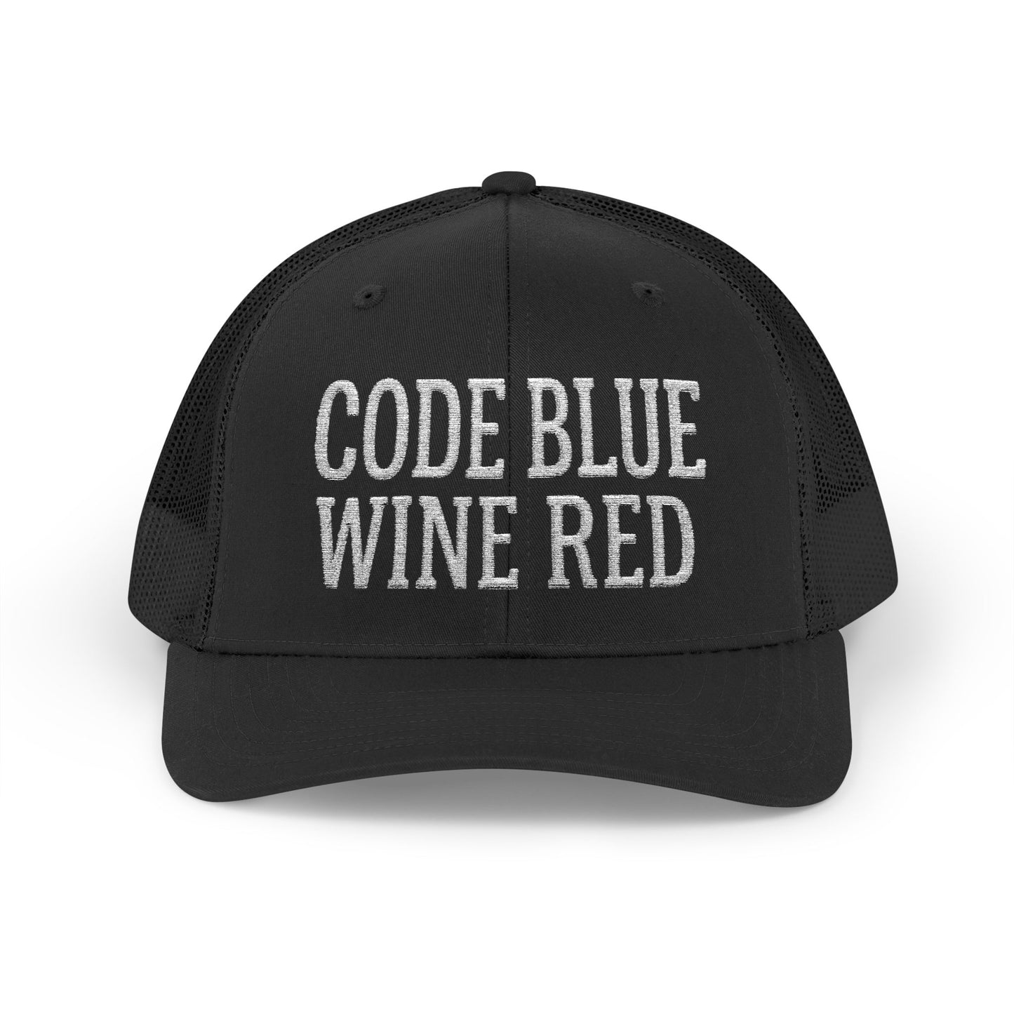 Code Blue Wine Red — Nurse Trucker Hat
