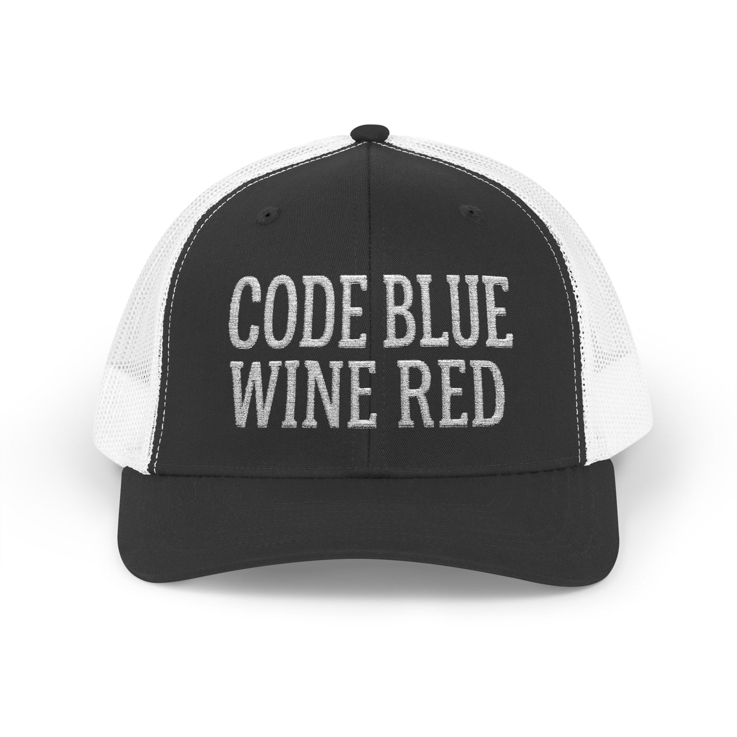 Code Blue Wine Red — Nurse Trucker Hat