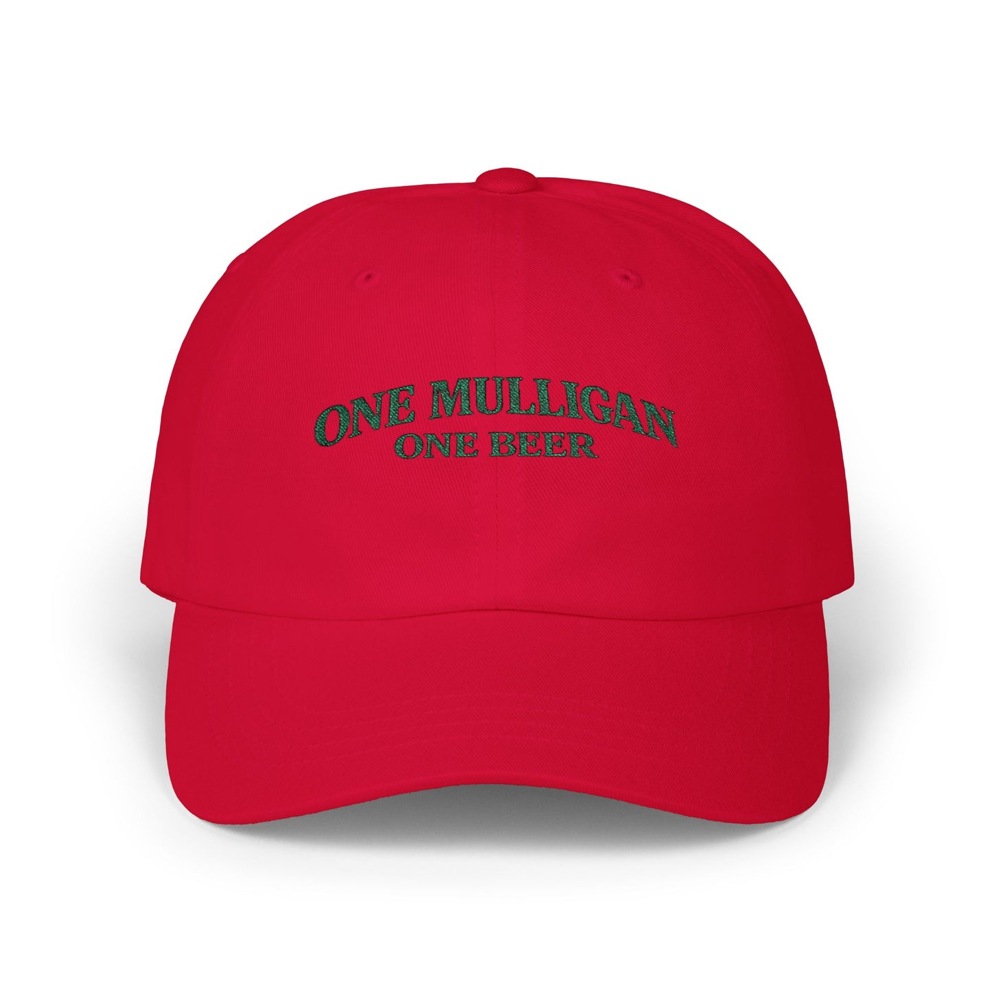 Golf Dad Hat | "One Mulligan One Beer" | Green Embroidery | Father's Day Gift