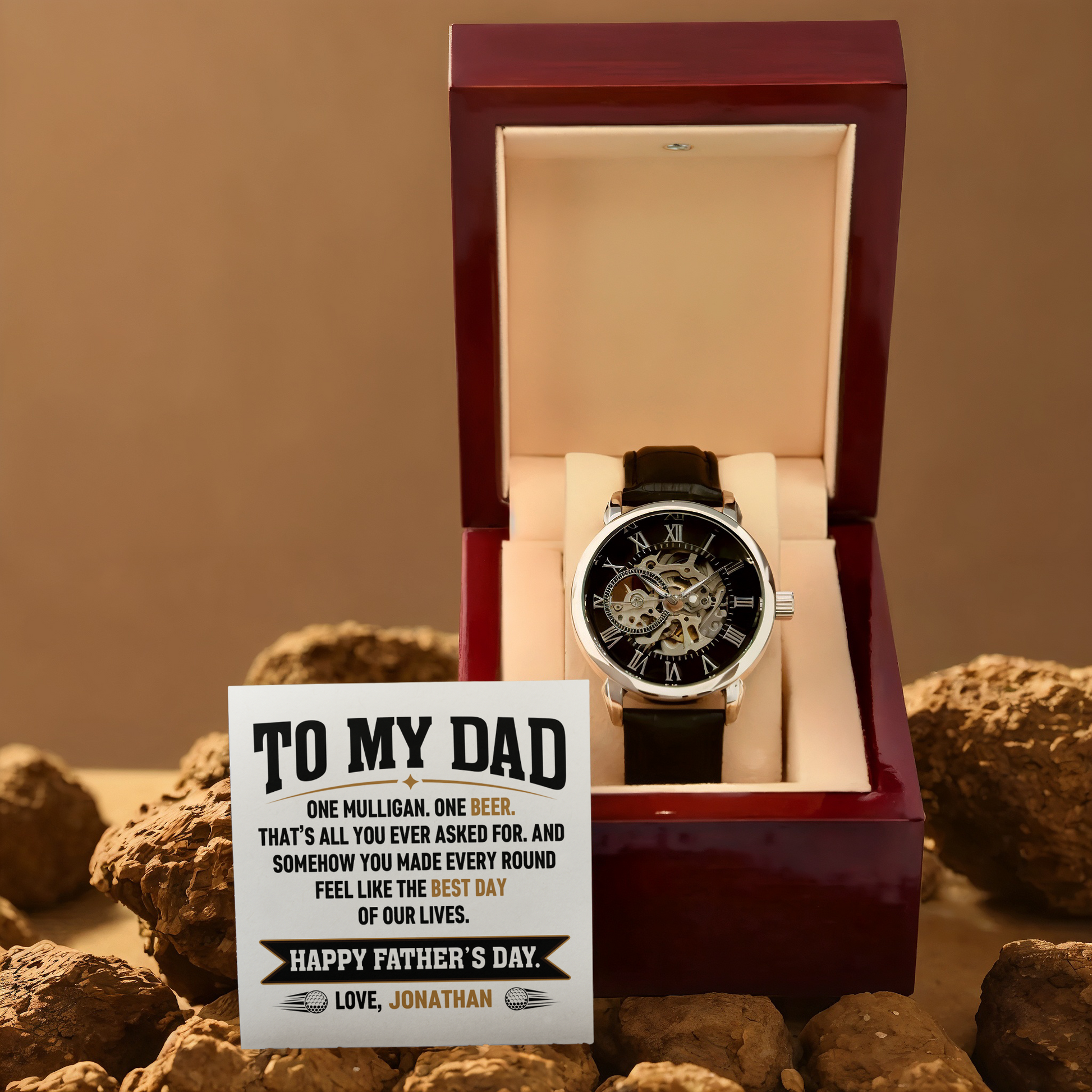 personalized dad watch custom name golf themed gift
