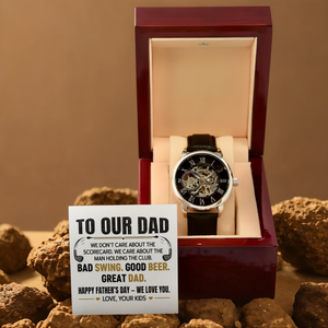 Father's Day Gift for Dad - Bad Swing Good Beer Great Dad Golf Watch