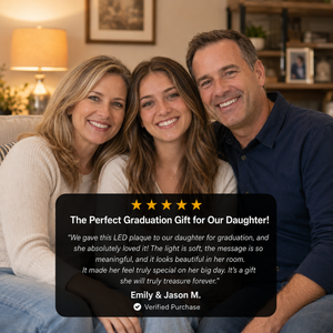 To Our Daughter Graduation Acrylic LED Plaque Gift from Mom and Dad