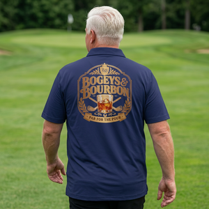 Bogeys & Bourbon Golf Polo Shirt | Par for the Pour | Father's Day Gift for Golfers | Premium Golf Dad Polo