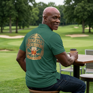 Bogeys & Bourbon Golf Polo Shirt | Par for the Pour | Father's Day Gift for Golfers | Premium Golf Dad Polo
