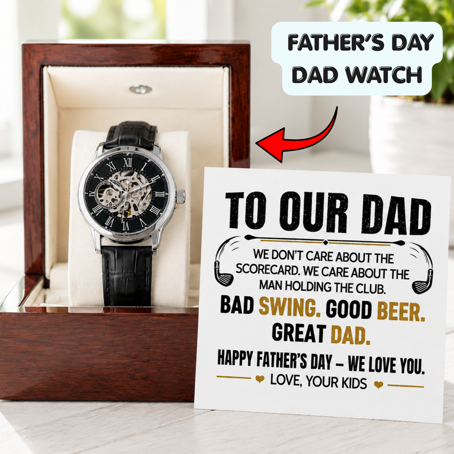 Father's Day Gift for Dad - Bad Swing Good Beer Great Dad Golf Watch