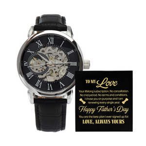 Romantic Father's Day Gift for Husband - To My Love Lifelong Subscription Watch