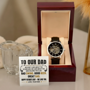 Father's Day Gift for Dad - Bad Swing Good Beer Great Dad Golf Watch