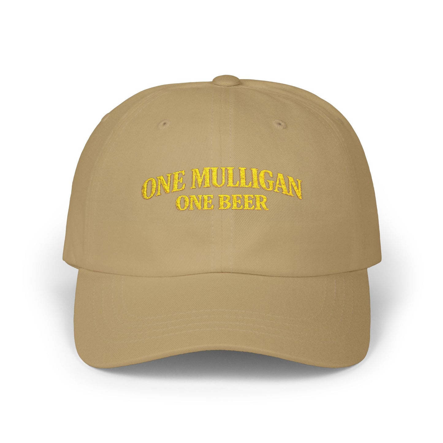 Golf Dad Hat | "One Mulligan One Beer" | Gold Embroidery | Father's Day Gift