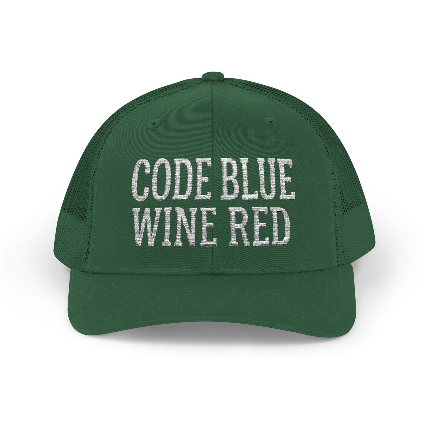 Code Blue Wine Red — Nurse Trucker Hat