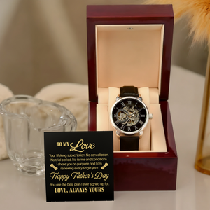 Romantic Father's Day Gift for Husband - To My Love Lifelong Subscription Watch
