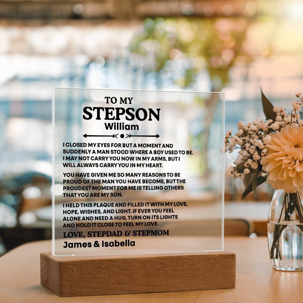 emotional gift for stepson from stepdad and stepmom