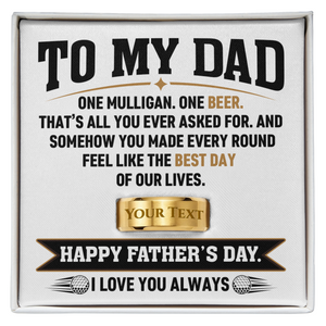 Personalize Ring For Dad With Message card