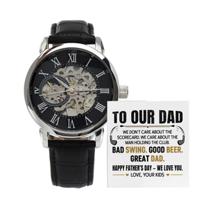 Father's Day Gift for Dad - Bad Swing Good Beer Great Dad Golf Watch