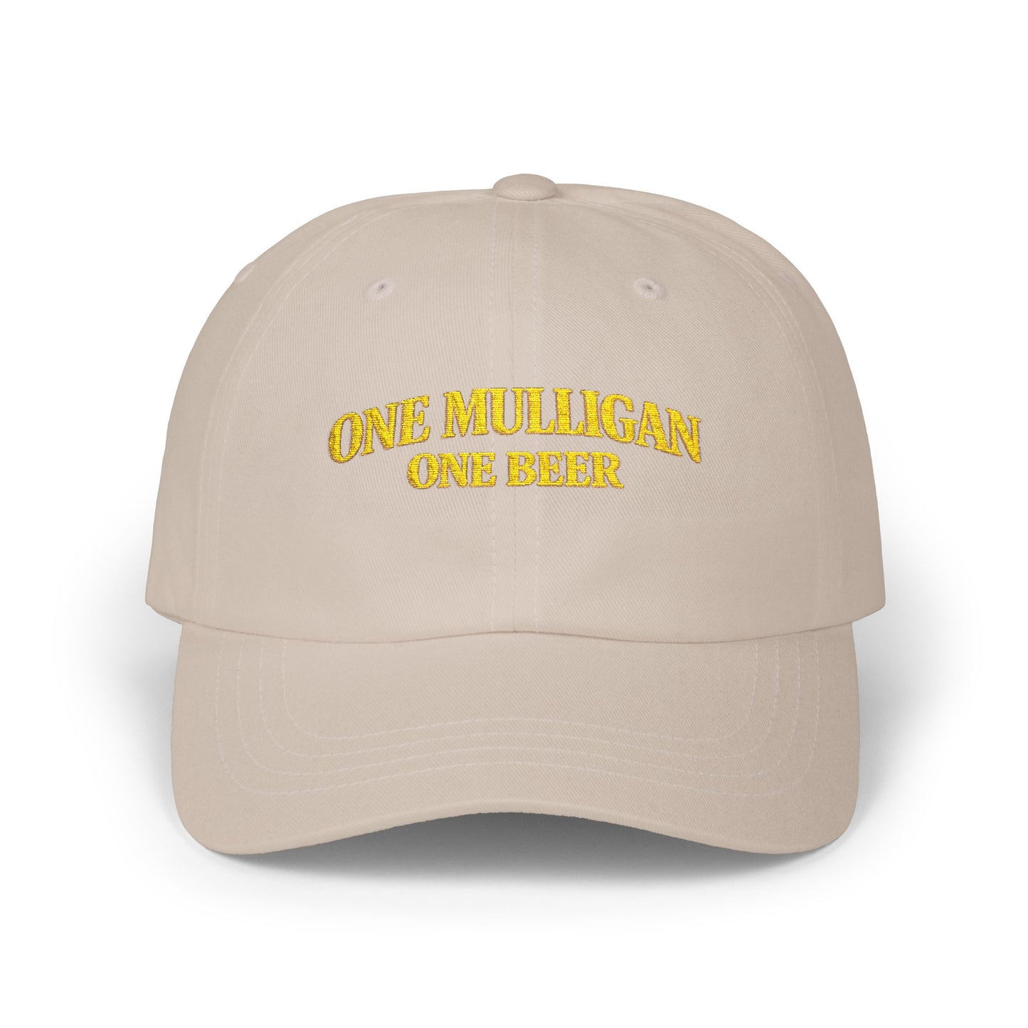 Golf Dad Hat | "One Mulligan One Beer" | Gold Embroidery | Father's Day Gift