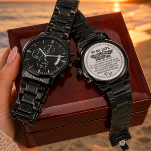 To My Love Watch Gift, Romantic Subscription Message Keepsake Watch for Partner