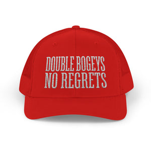Double Bogeys No Regrets Snapback Trucker Hat — Golf Cap for Fun-Loving Golfers