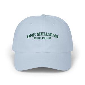 Golf Dad Hat | "One Mulligan One Beer" | Green Embroidery | Father's Day Gift