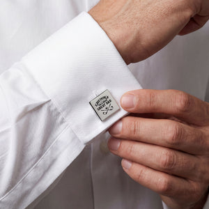 Bad Swing Cold Beer Great Dad Golf Cufflinks – Square Stainless Steel Golf Dad Cufflinks Gift for Father