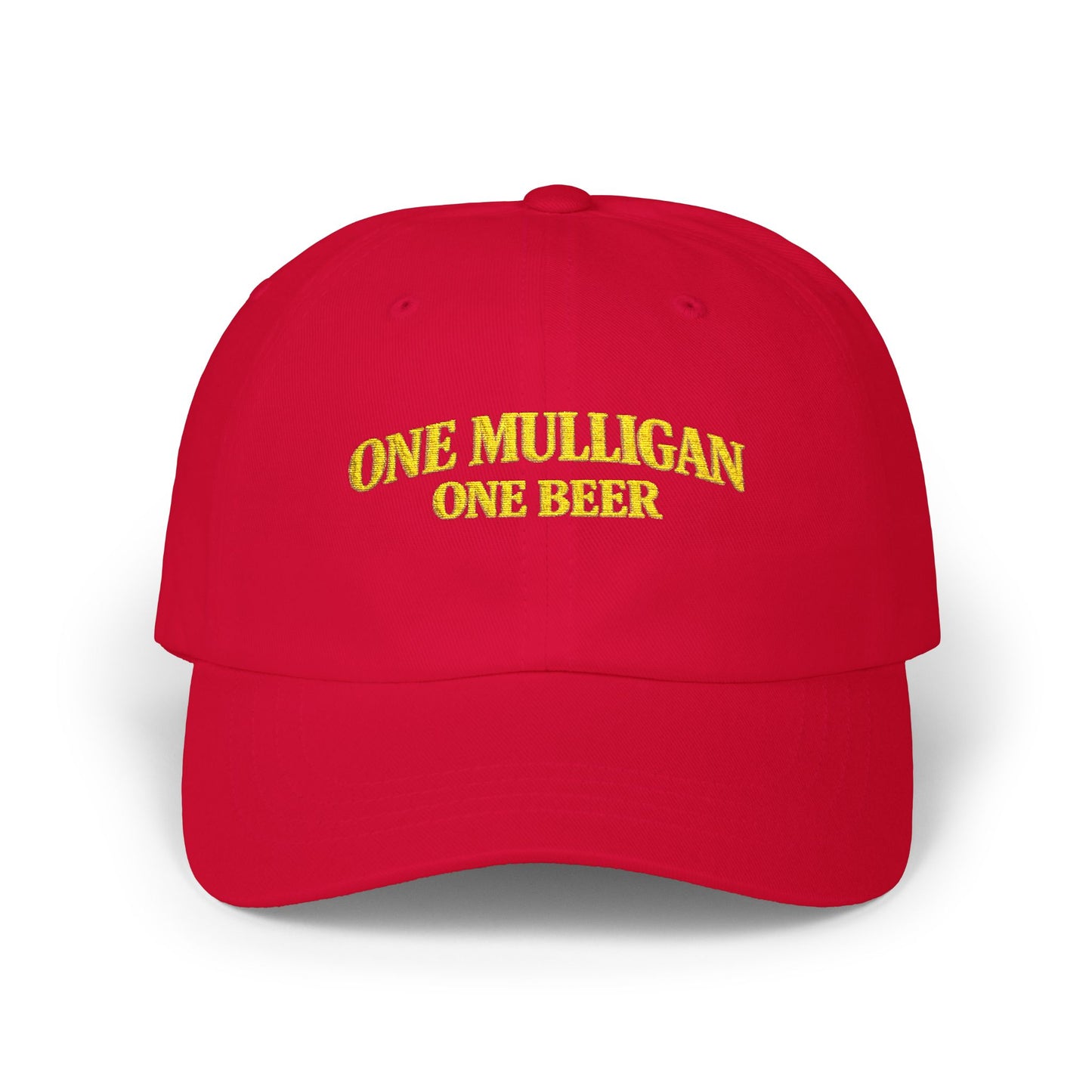 Golf Dad Hat | "One Mulligan One Beer" | Gold Embroidery | Father's Day Gift