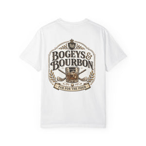 Bogeys & Bourbon Golf Shirt — Funny Golf Tee for Men — Golf Dad Gift — Par for the Pour Golf T-Shirt — Father's Day Golf Gift