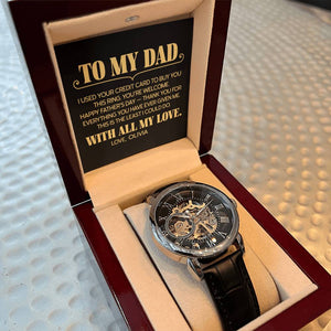 Funny Father's Day Gift for Dad from Daughter - I Used Your Credit Card Watch