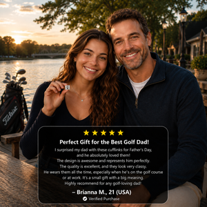 Golf Dad Cufflinks – The Man The Myth The Golf Dad Square Stainless Steel Cufflinks Gift for Father