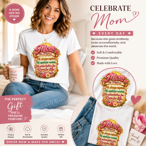 Mom The Original Floral T‑Shirt — No Charge Required Mother's Best Gift
