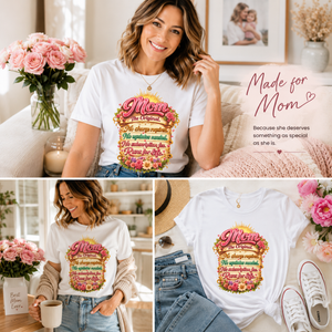 Mom The Original Floral T‑Shirt — No Charge Required Mother's Best Gift