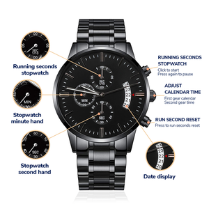 Stepdad Gift – "You Didn't Have To Be My Dad, You Decided To" Engraved Watch | Father's Day Gift for Bonus Dad